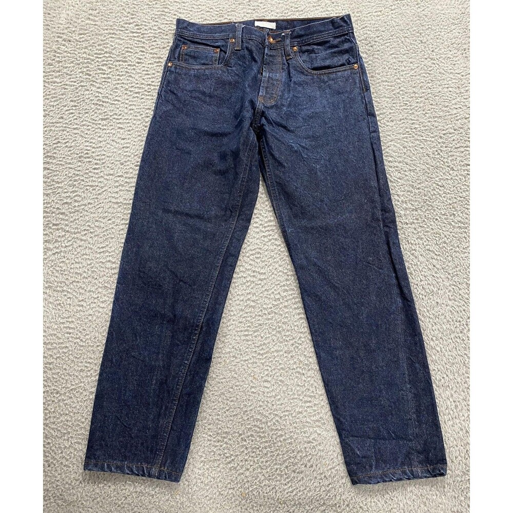 The Unbranded Brand Jeans Mens 32x29 Relaxed Tapered Selvedge Denim Raw UB601